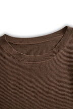 Knit Round Neck Sweater & Skirt Set