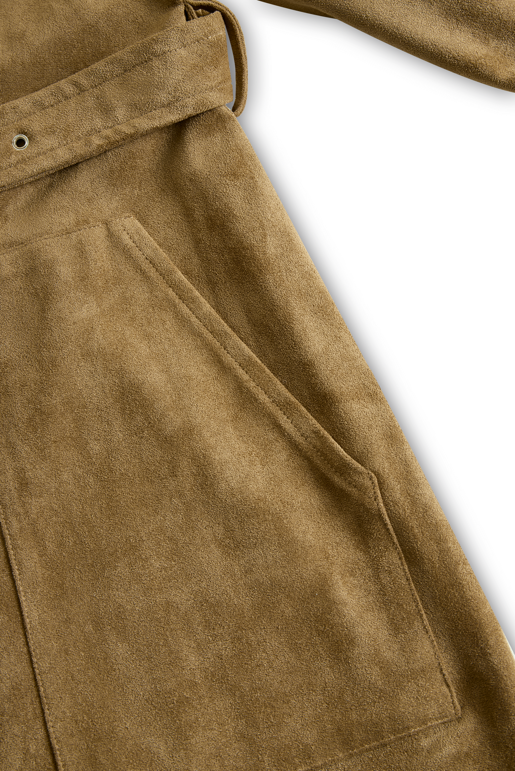 Suede Lapel Single-Breasted Midi Dress
