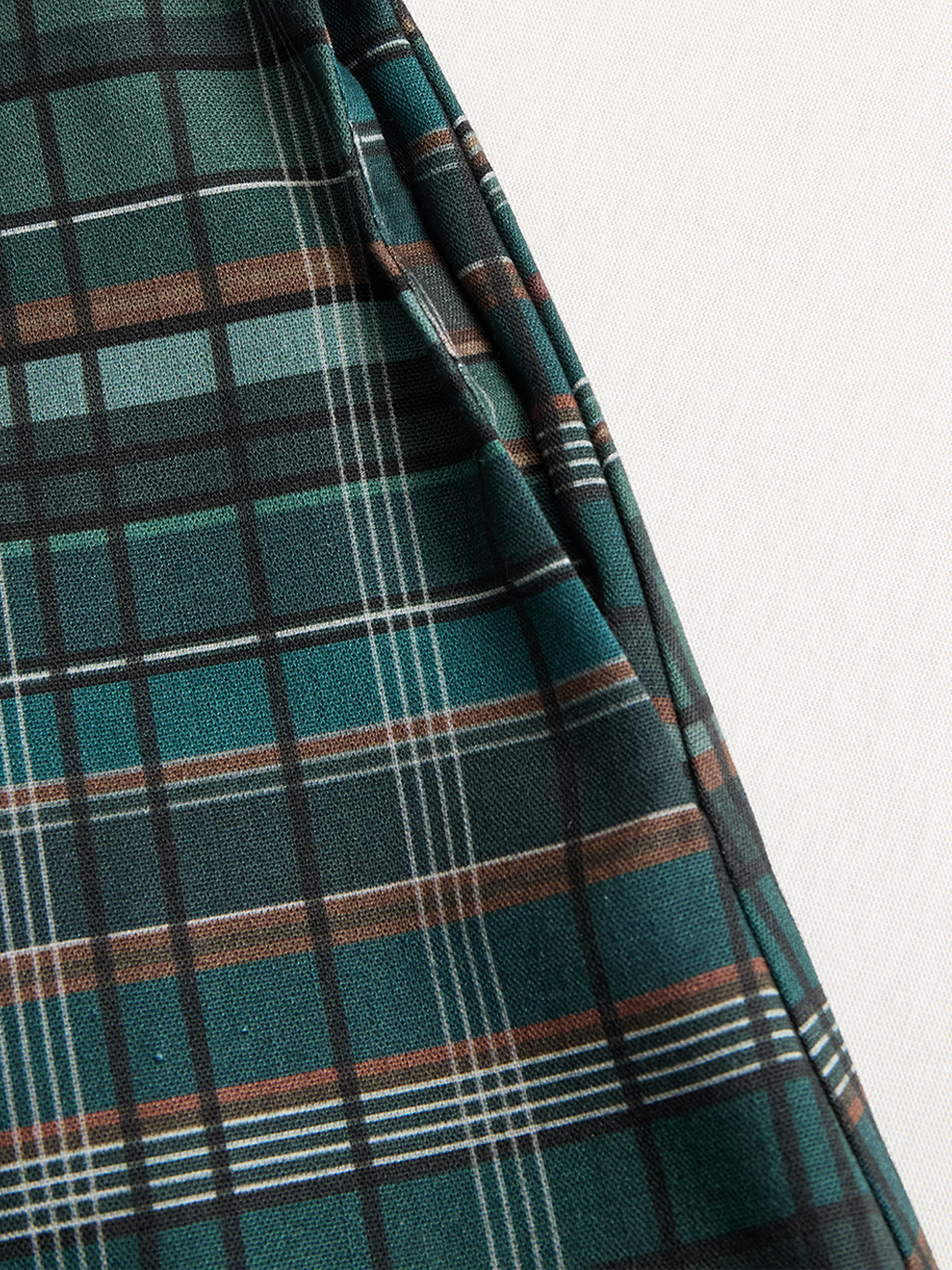 Plaid Lapel Belted Maxi Dress