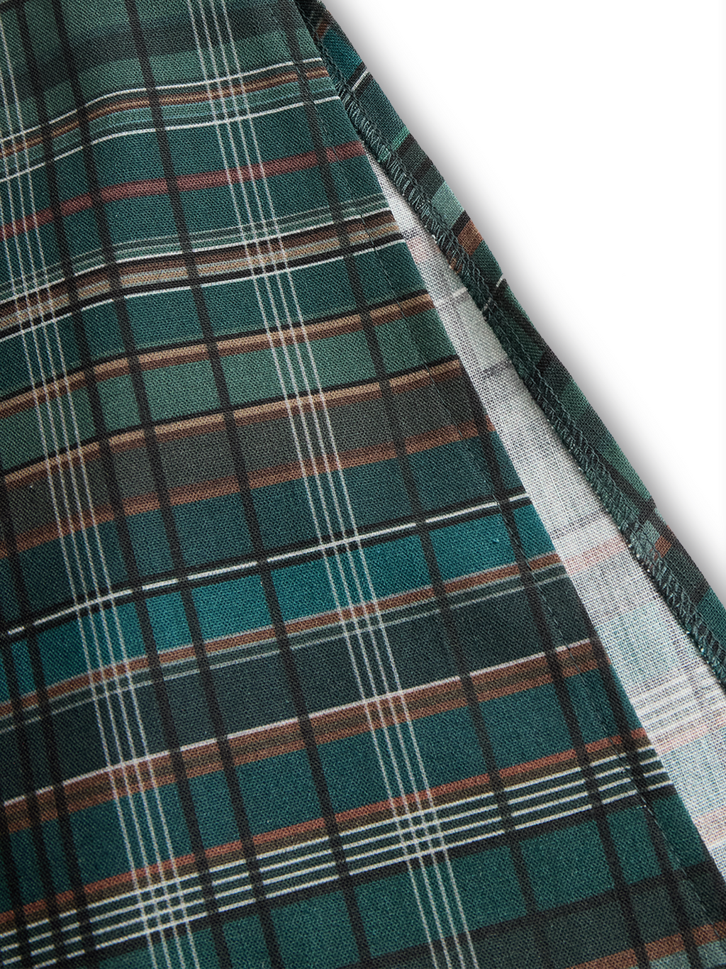 Plaid Lapel Belted Maxi Dress