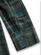 Plaid Lapel Belted Maxi Dress