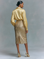 Sequin Straight Pencil Skirt