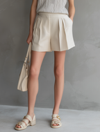Striped Knit Sleeveless Top & Shorts Set
