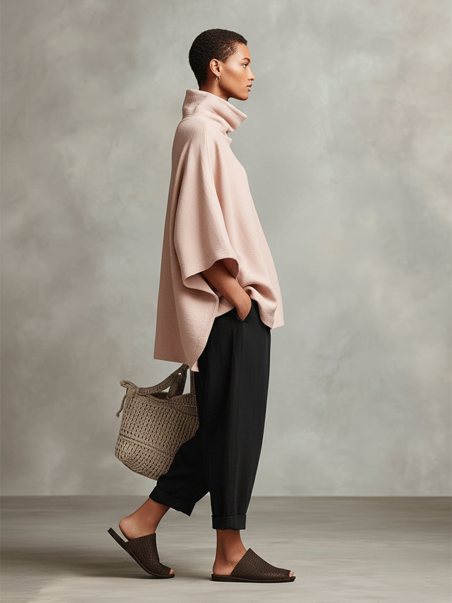 Pink Bohemian Tie-Pocket Two-Piece Set