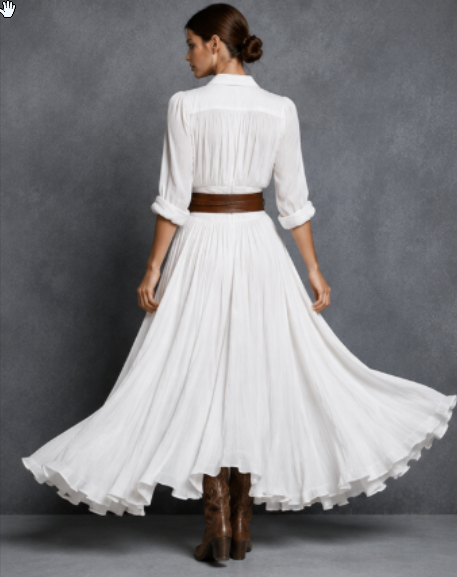 White Linen V-Neck Sleeveless Top & Trousers Set