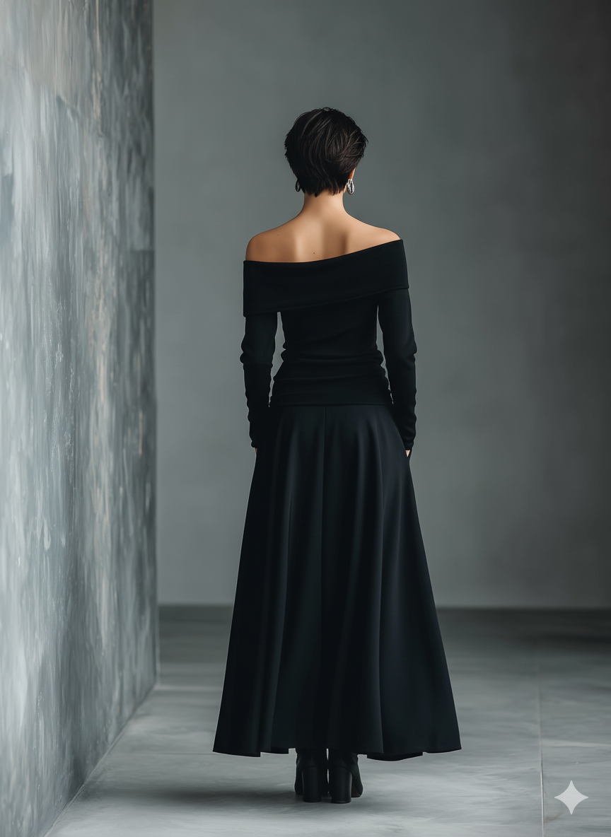 Black High-Waisted Skirt
