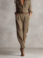 Tweed Plaid Utility Jumpsuit