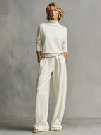 Ivory Oversized Knit Turtleneck
