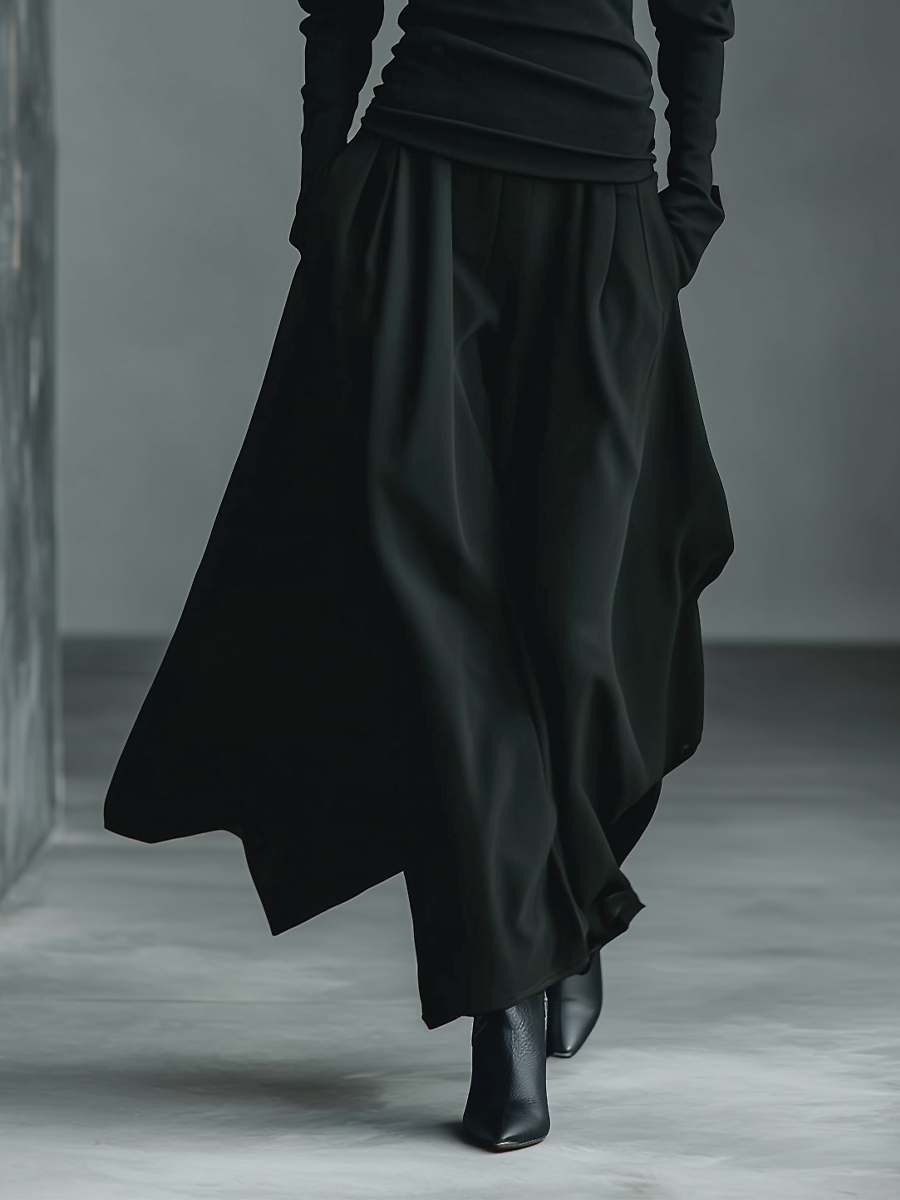 Off-Shoulder Knit Top & Woven Skirt Set