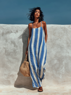Striped Suspender Jumpsuit