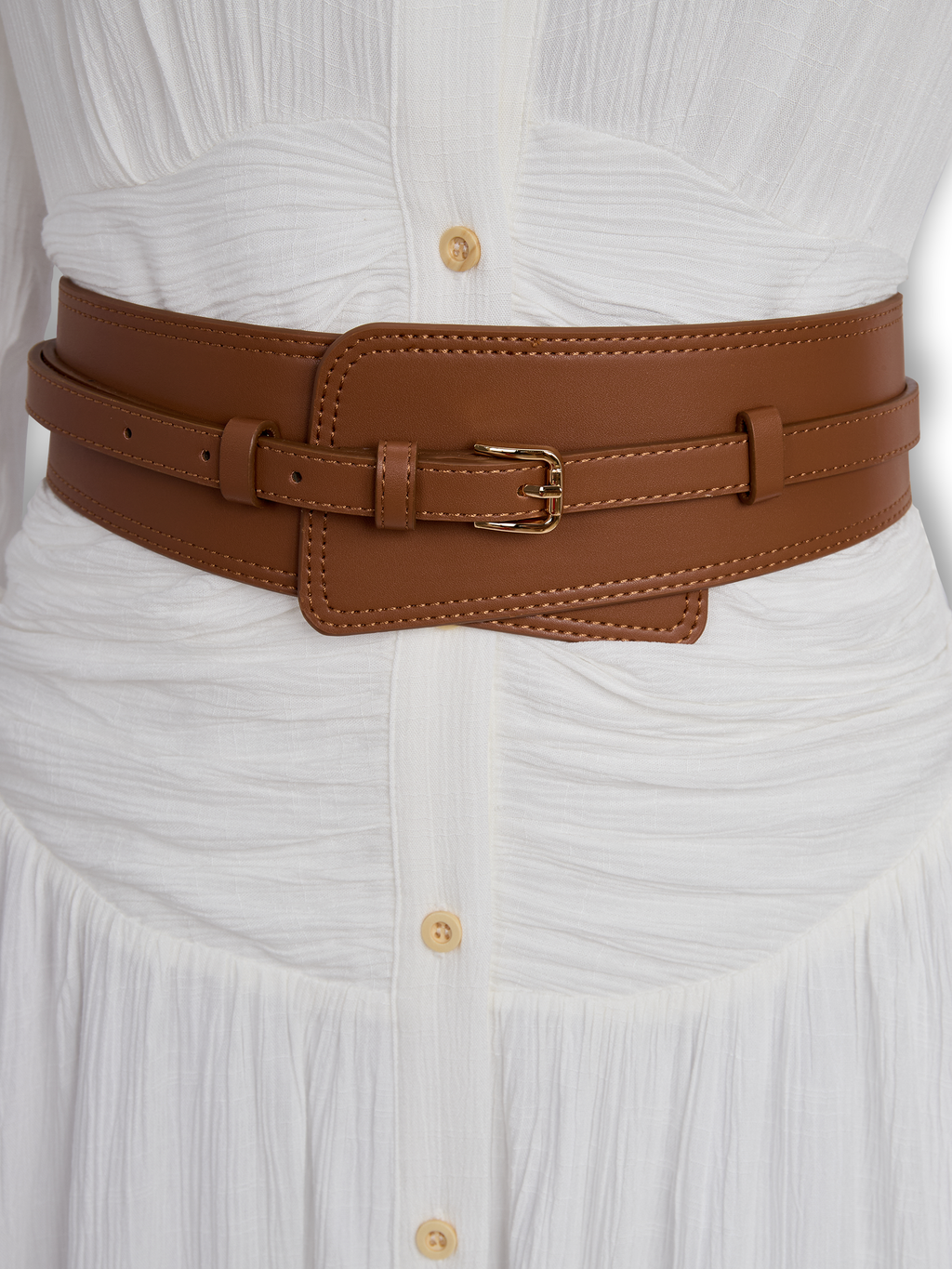 White Linen V-Neck Sleeveless Top & Trousers Set