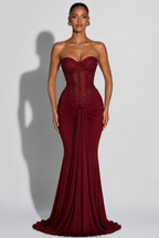 Nina Maxi Dress - Burgundy