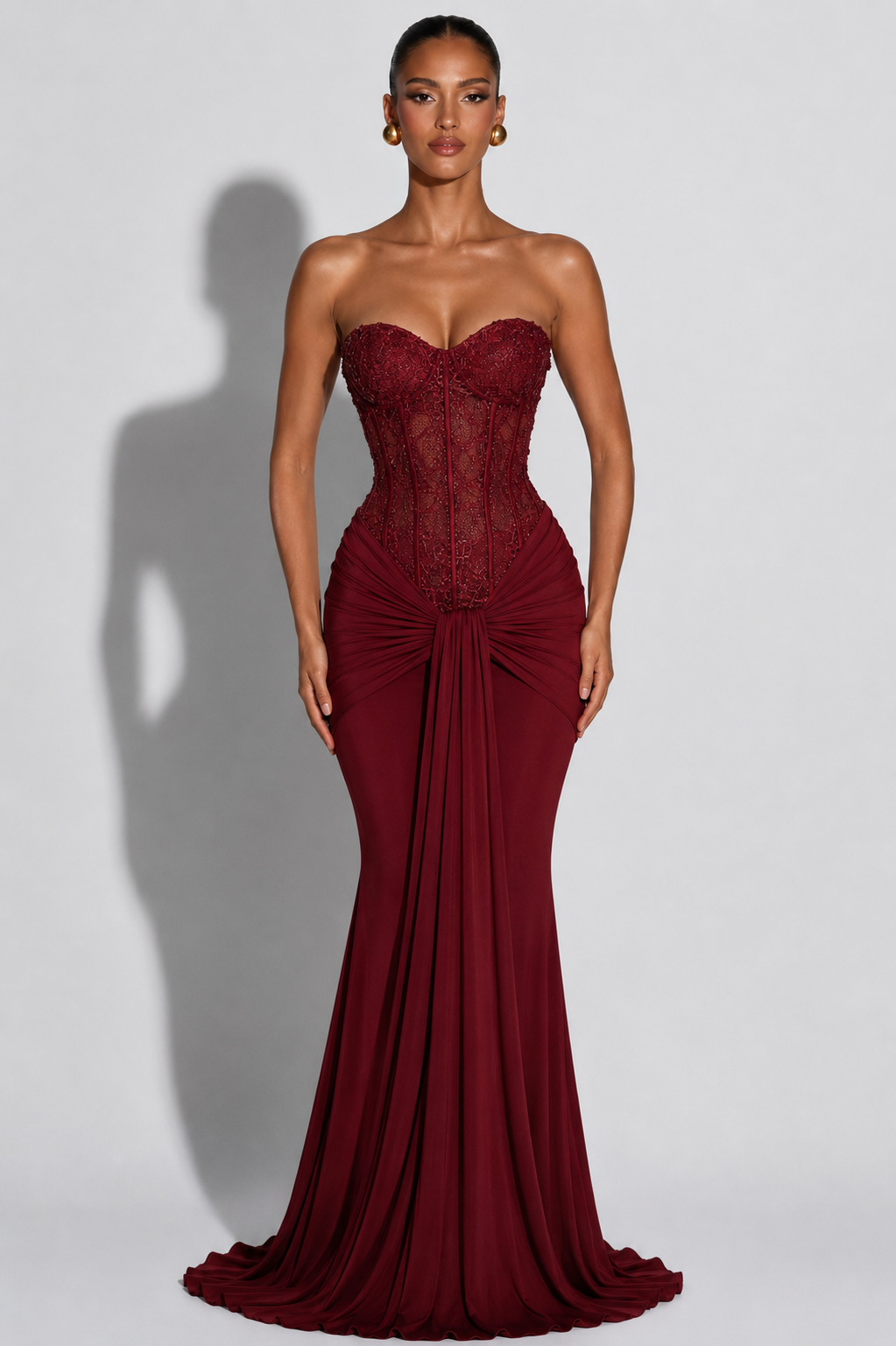 Nina Maxi Dress - Burgundy