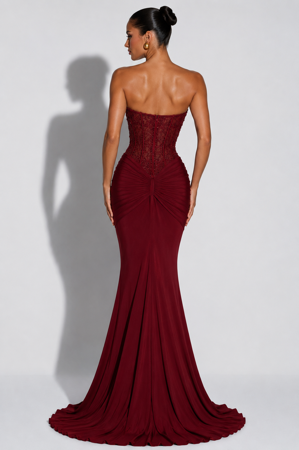 Nina Maxi Dress - Burgundy