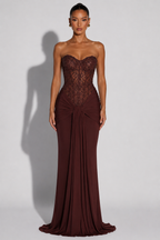 Nina Maxi Dress - Plum Brown