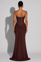 Nina Maxi Dress - Plum Brown