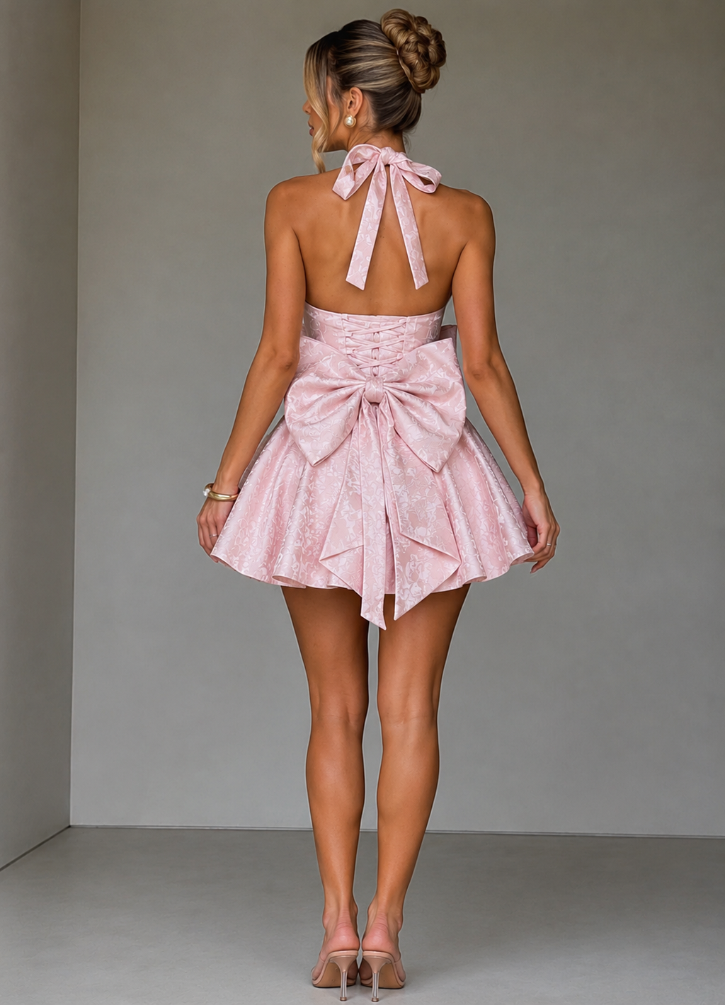 Freya Mini Dress - Soft Peach
