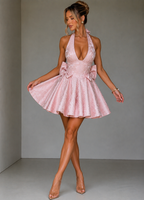 Freya Mini Dress - Soft Peach