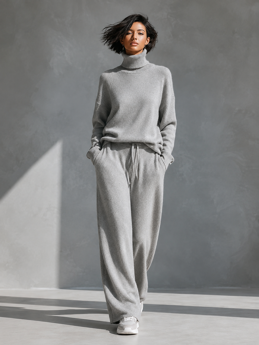 One-Shoulder Cut-Out Knit Set