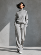 One-Shoulder Cut-Out Knit Set