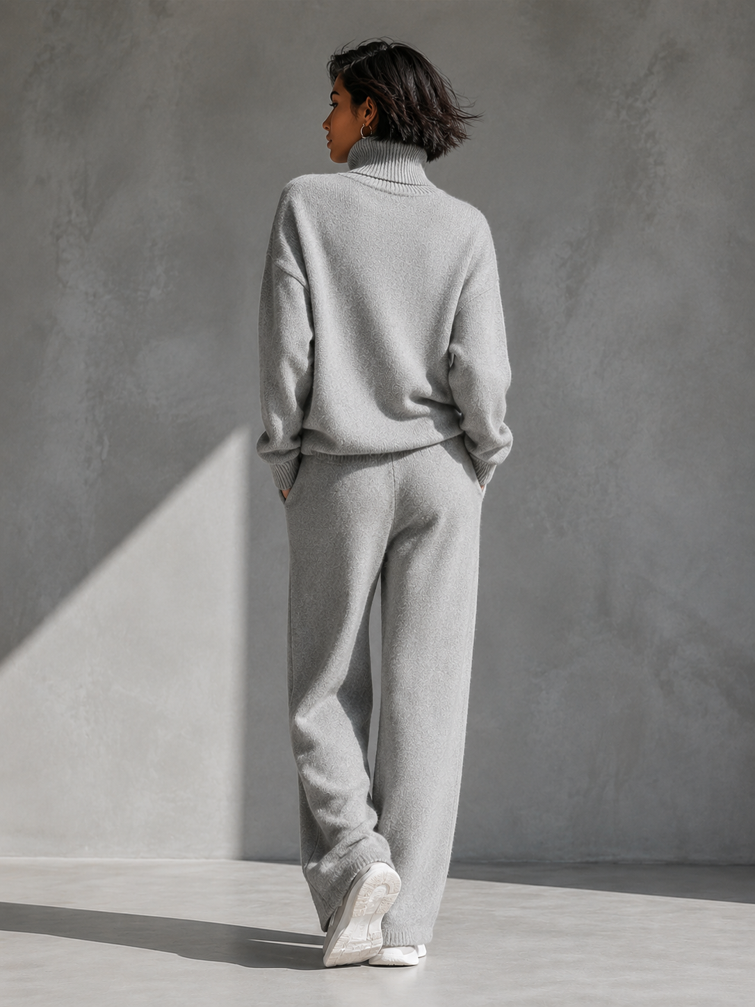 One-Shoulder Cut-Out Knit Set