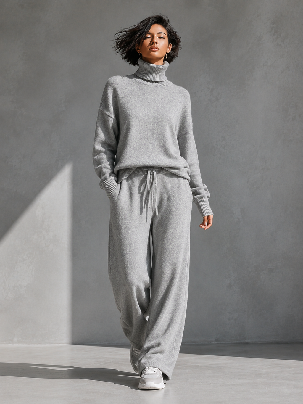 One-Shoulder Cut-Out Knit Set