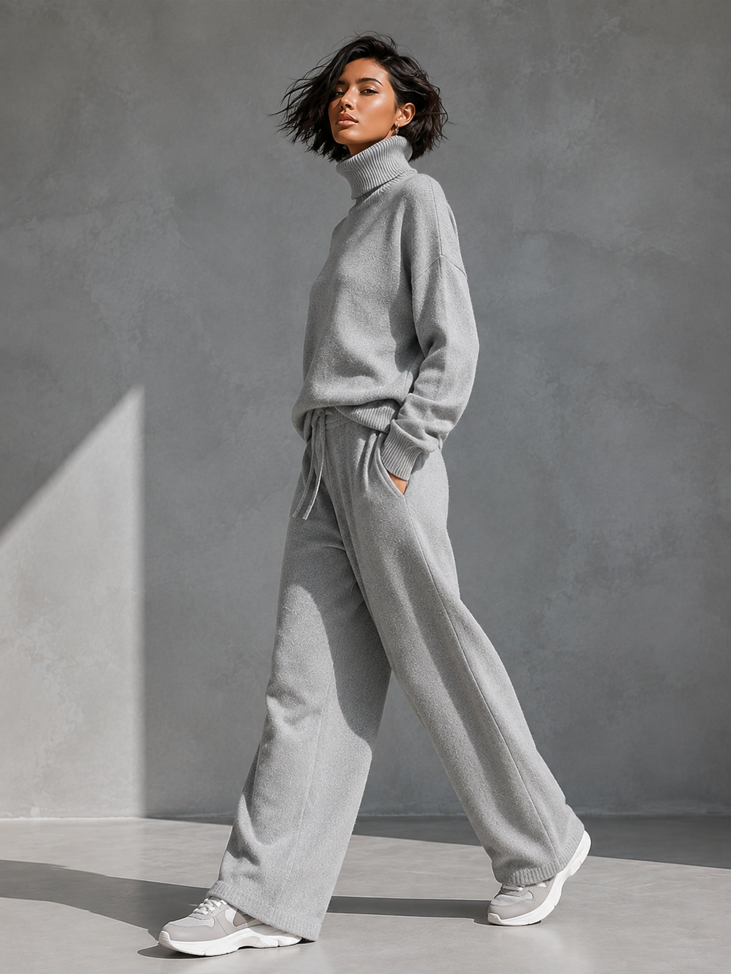 One-Shoulder Cut-Out Knit Set