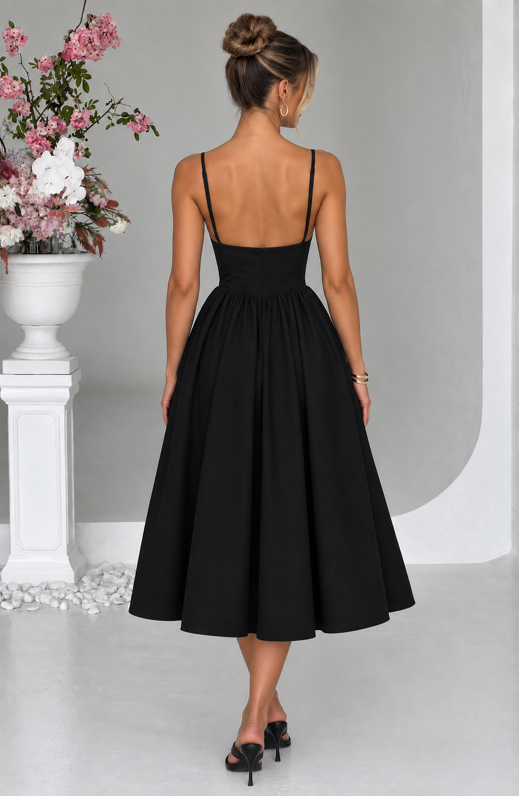 Rosie Midi Dress - Black