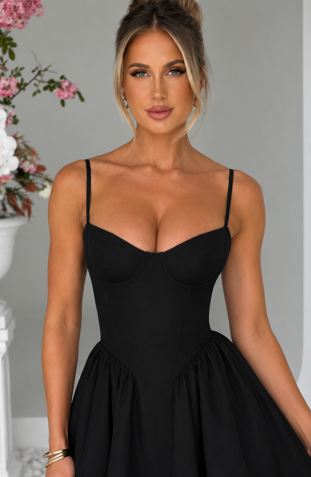 Rosie Midi Dress - Black