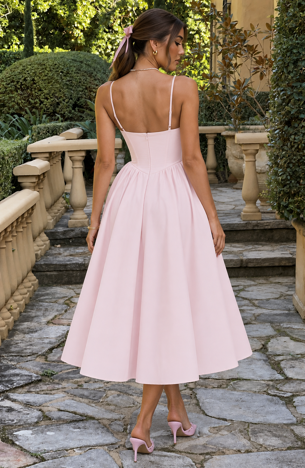 Rosie Midi Dress - Blush