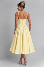Rosie Midi Dress - Lemon