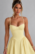 Rosie Midi Dress - Lemon