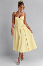 Rosie Midi Dress - Lemon