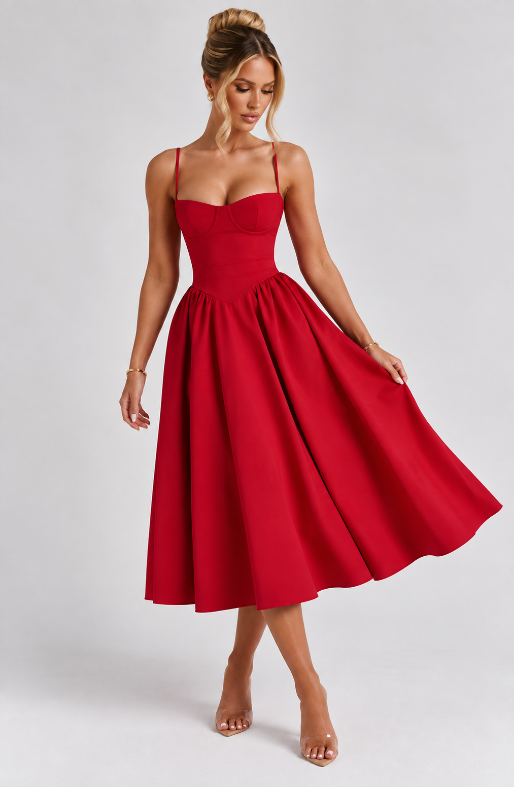 Amber Midi Dress - Berry