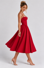 Rosie Midi Dress - Red