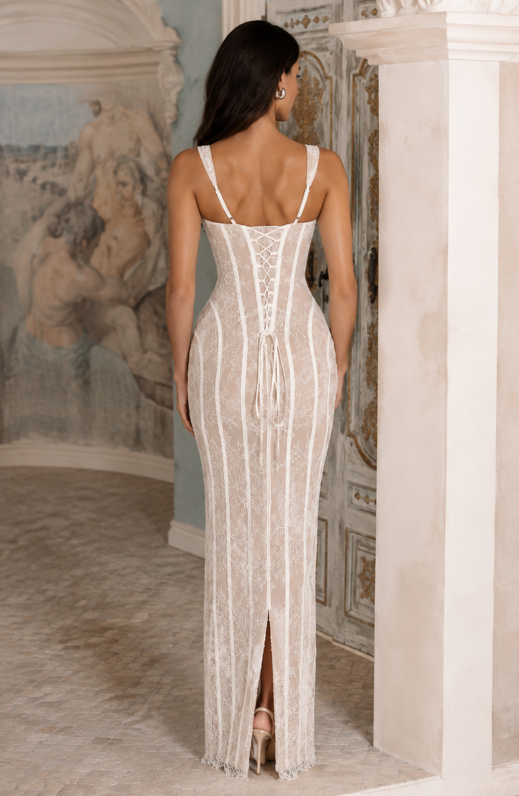 Sophie Midi Dress - Beige