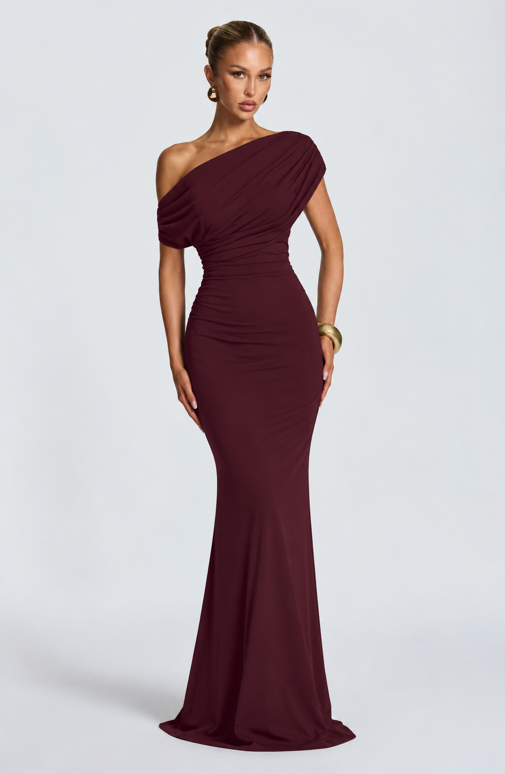 Clarice Maxi Dress - Wine Red