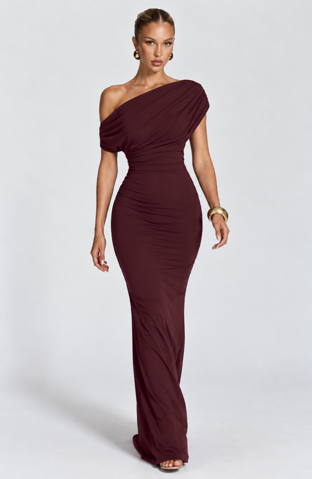 Clarice Maxi Dress - Wine Red