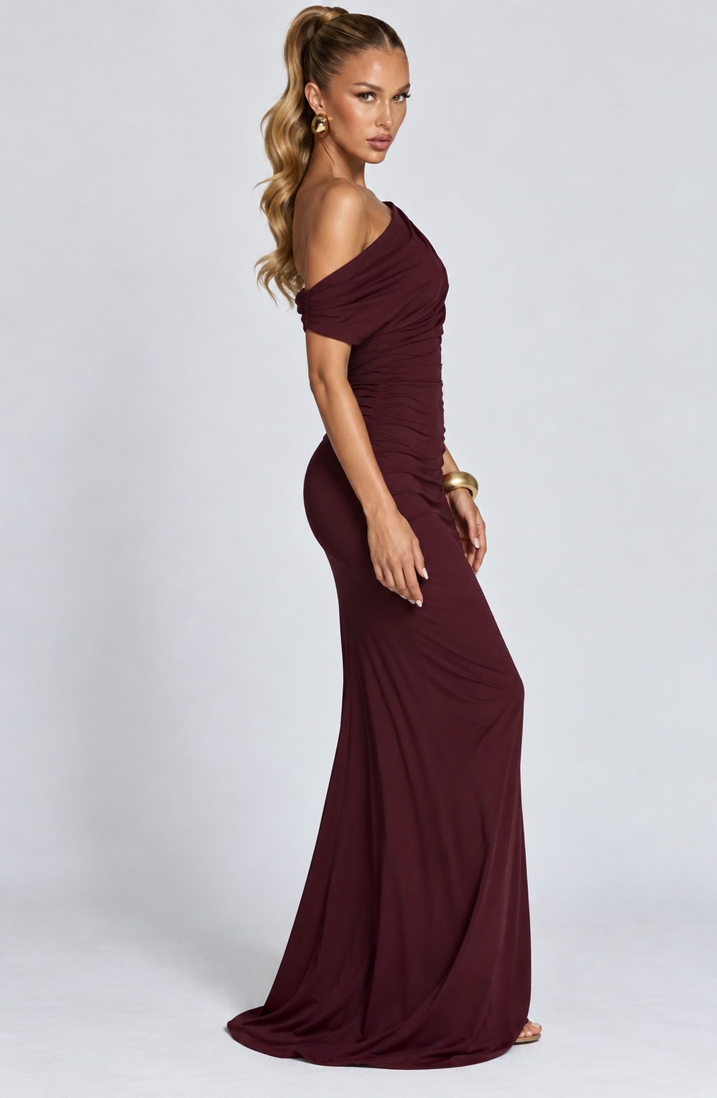 Clarice Maxi Dress - Wine Red
