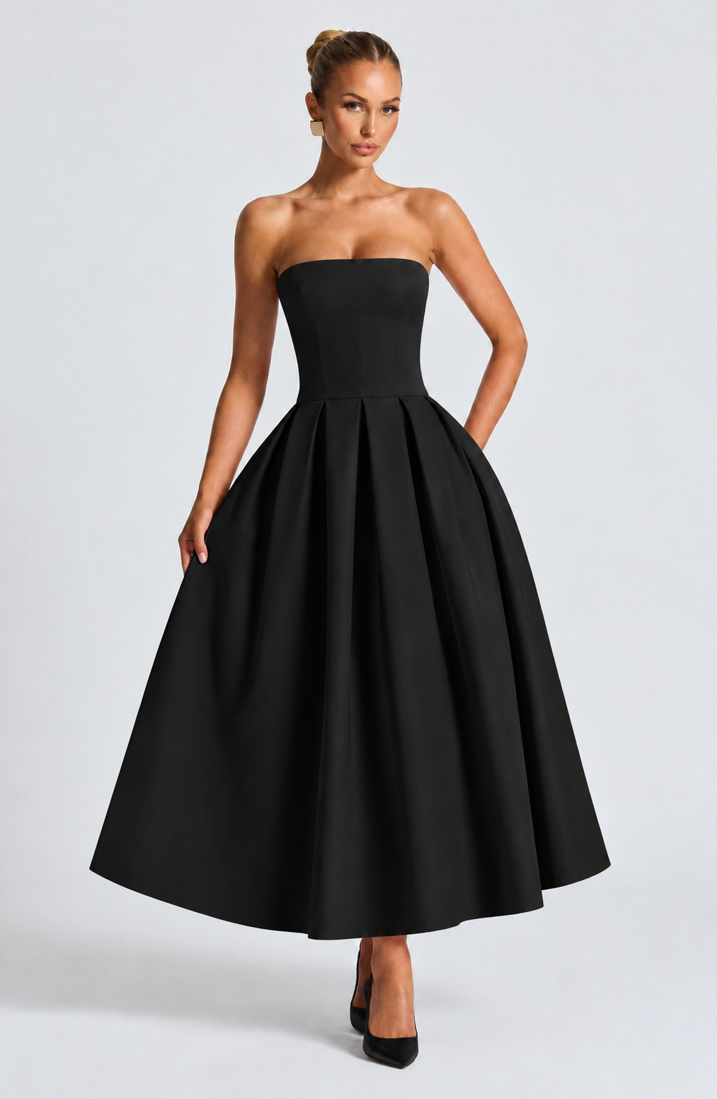 Emma Midi Dress - Black