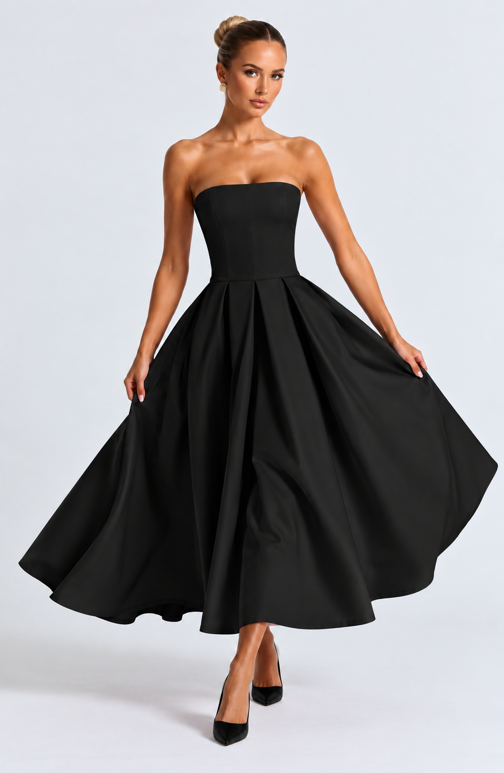 Emma Midi Dress - Black