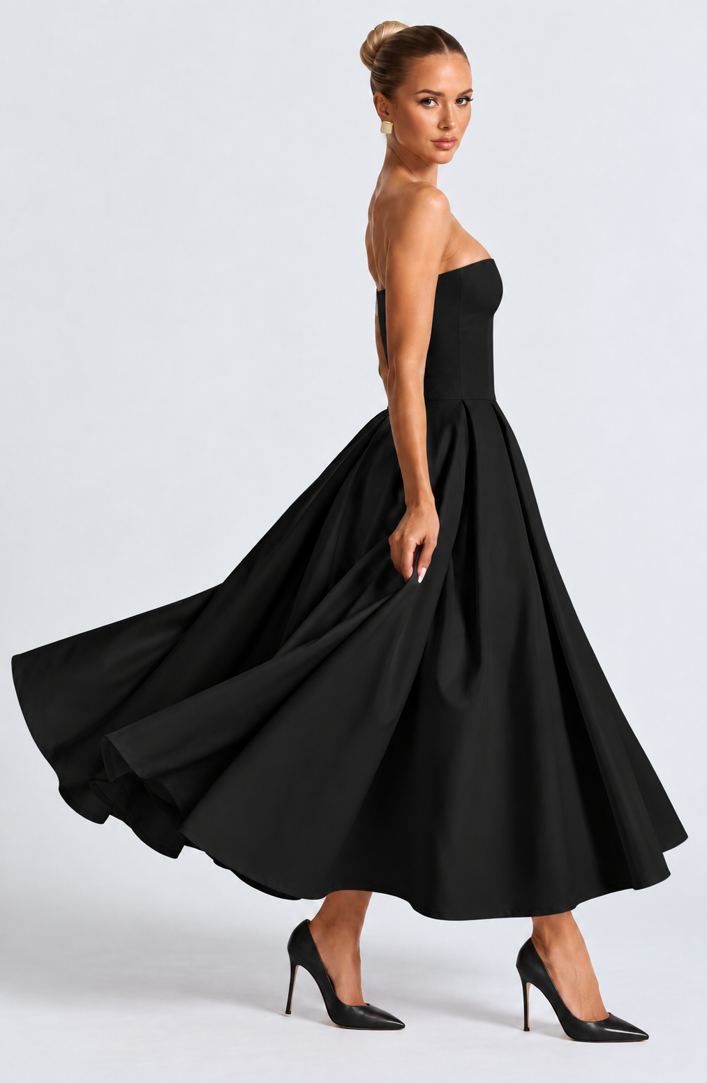 Emma Midi Dress - Black