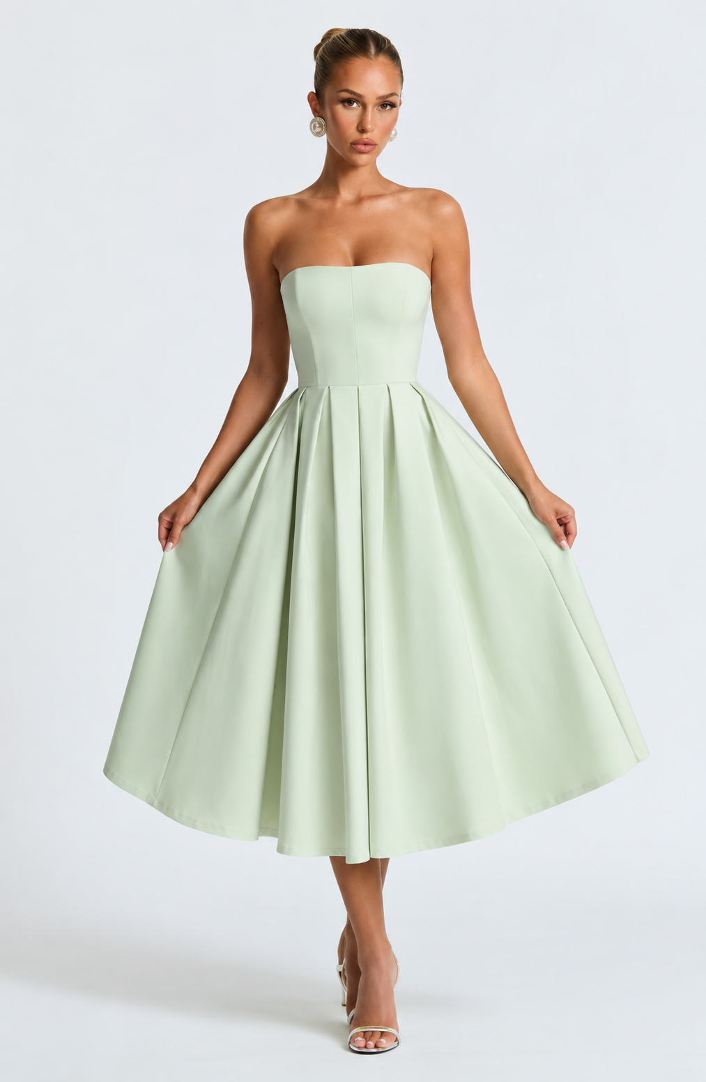 Emma Midi Dress - Lime