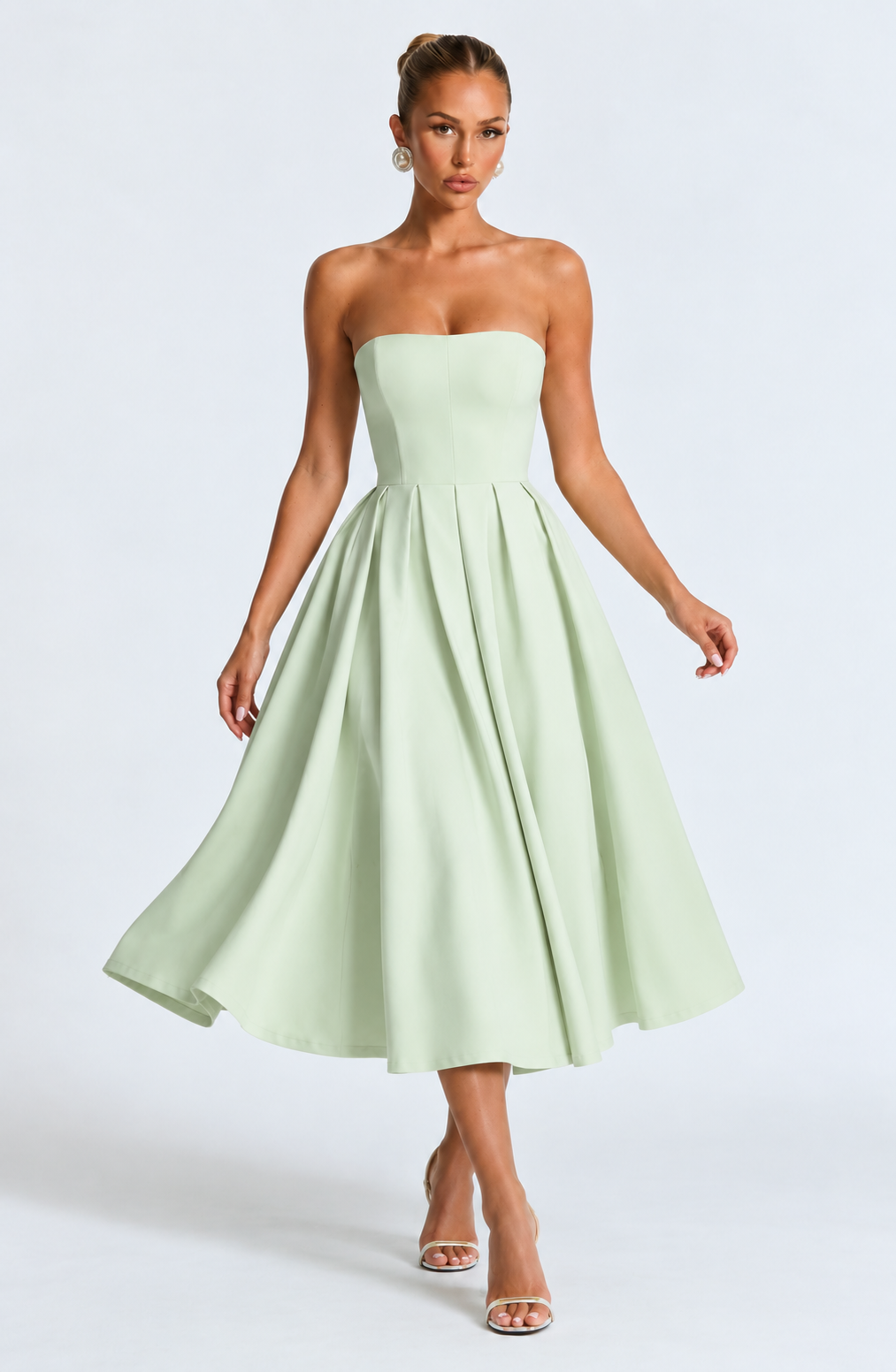 Emma Midi Dress - Lime