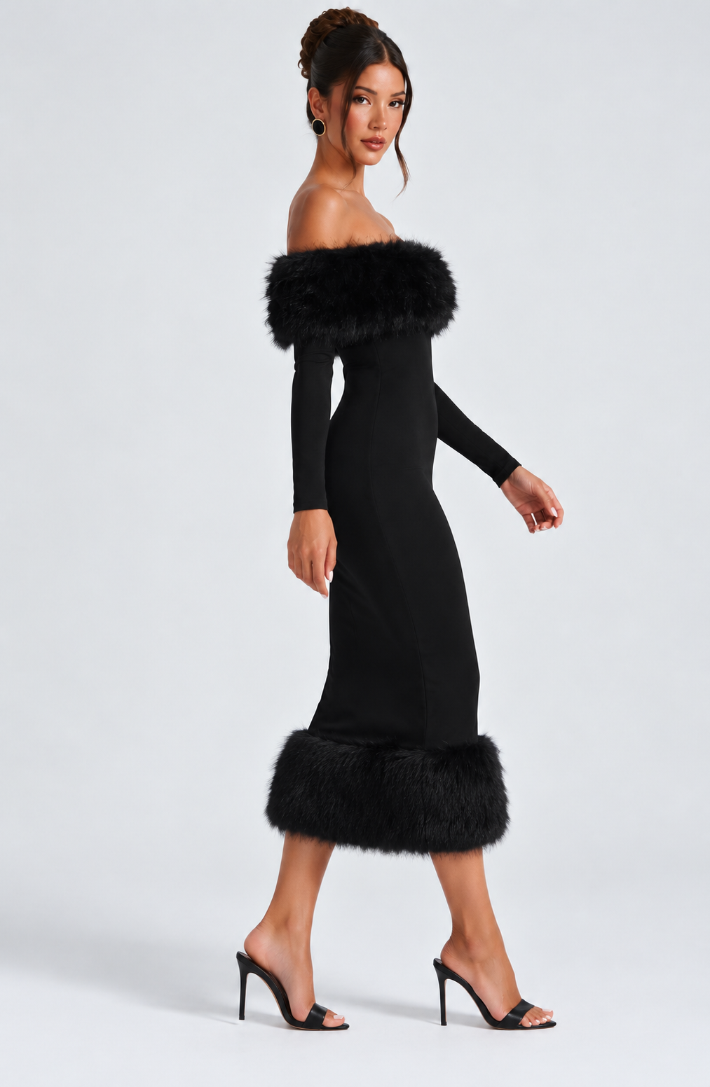 Harriet Midi Dress - Black