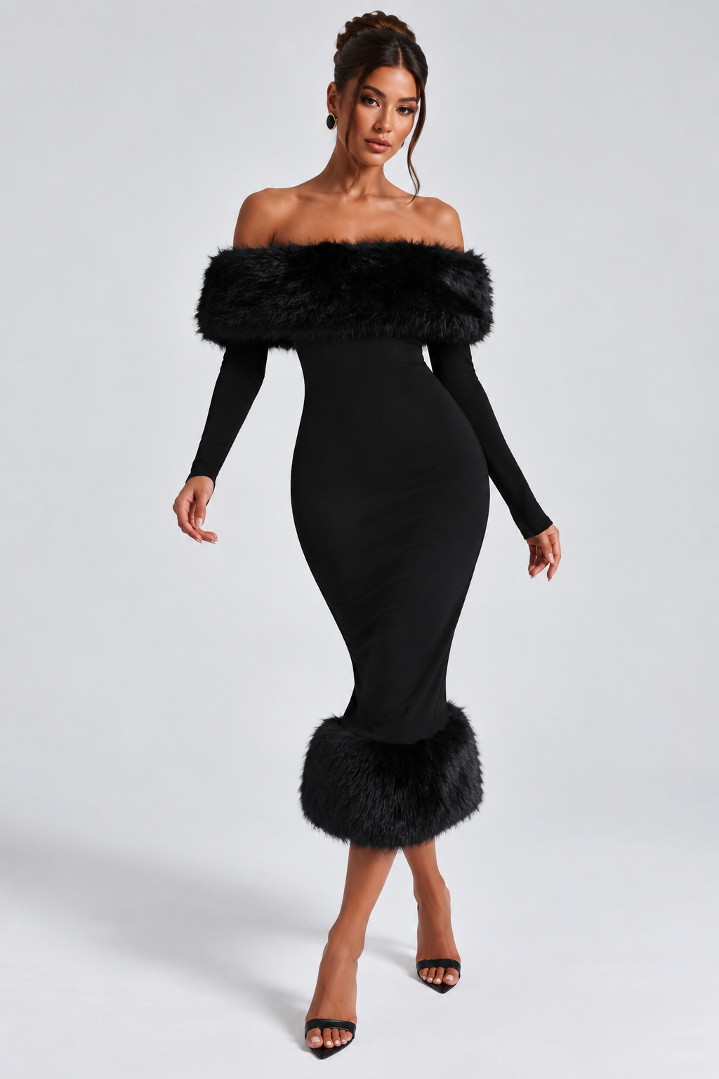 Harriet Midi Dress - Black