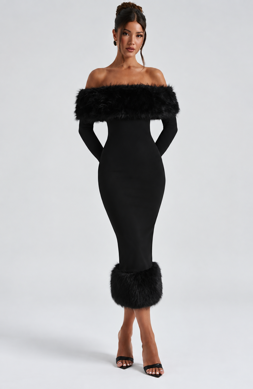 Harriet Midi Dress - Black