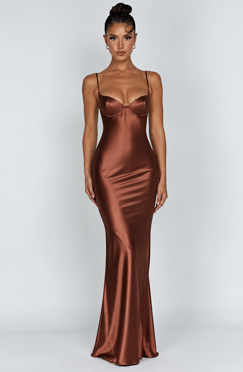 Freya Maxi Dress - Brown
