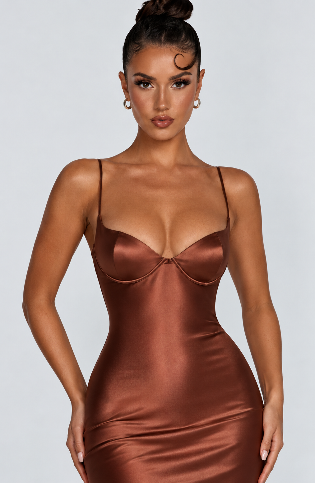 Freya Maxi Dress - Brown