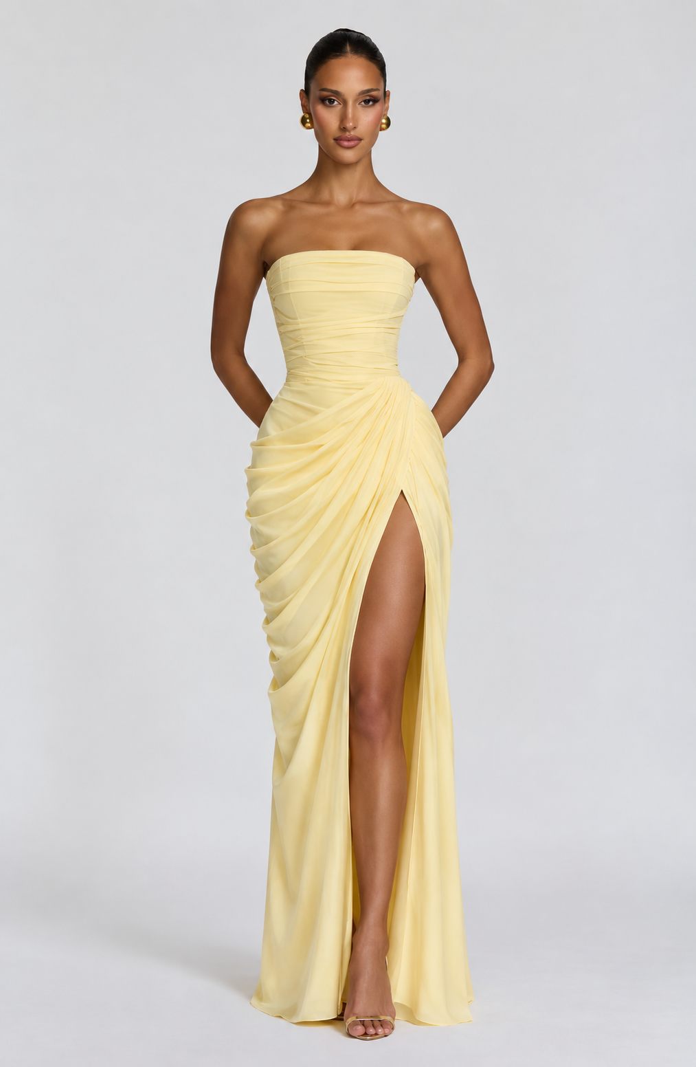 Chloe Maxi Dress - Lemon